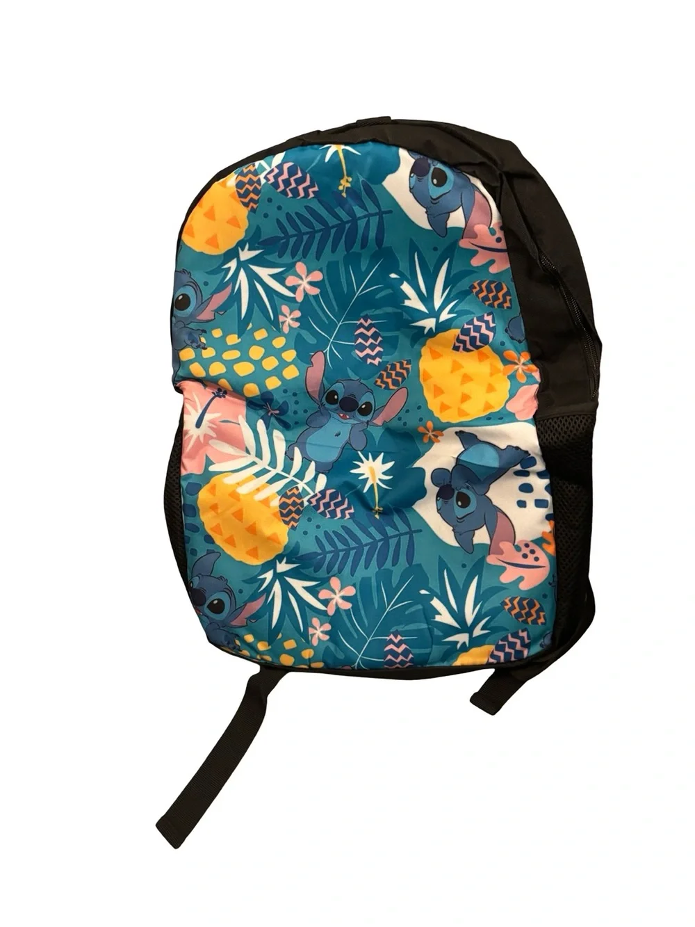 Stitch Kids Blue Tropical Stitch Print Backpack and Name Tag Set